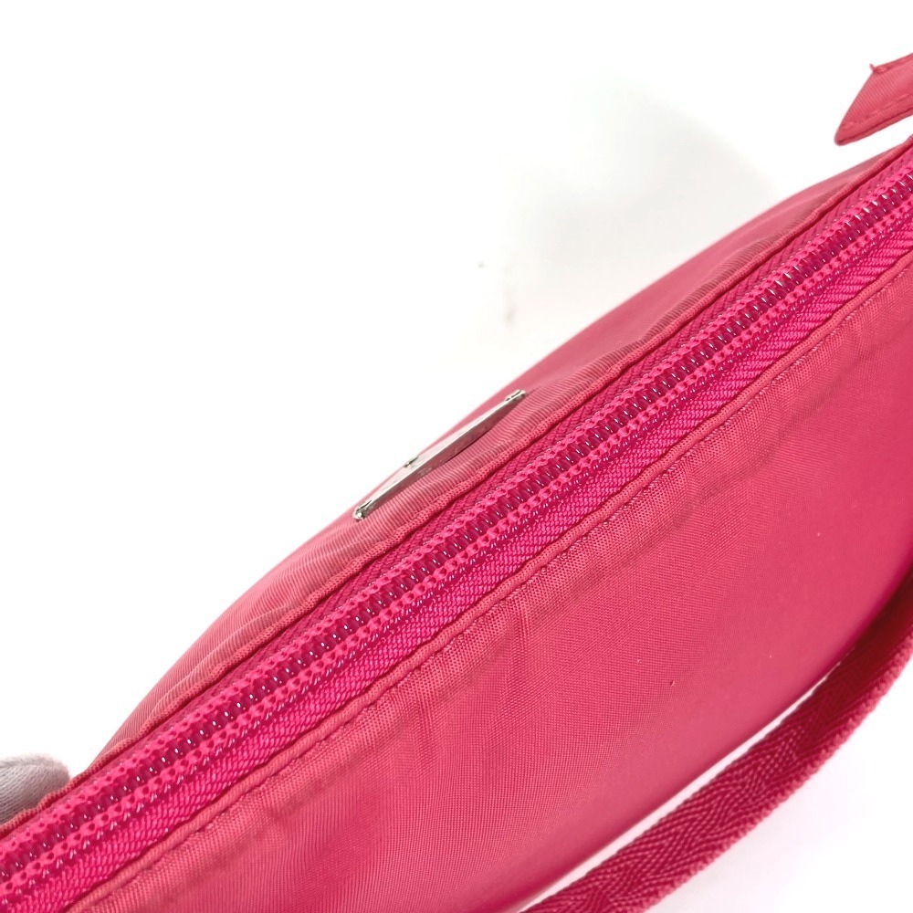 PRADA Triangle Logo Bag Shoulder Handbag Accessory Clutch Pink - Picture 9 of 15